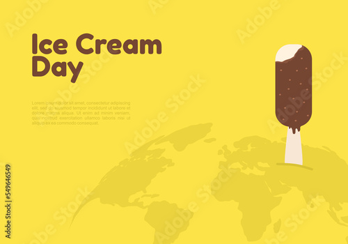 Ice cream day background ce...