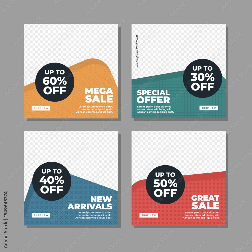 Fototapeta premium modern social media post template 