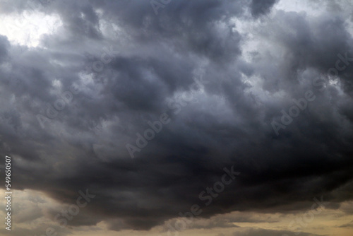 dramatic sky with clouds. black cloudy evening.
