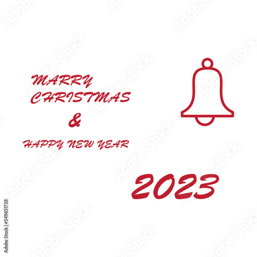 Marry christmas and happy new year banner template