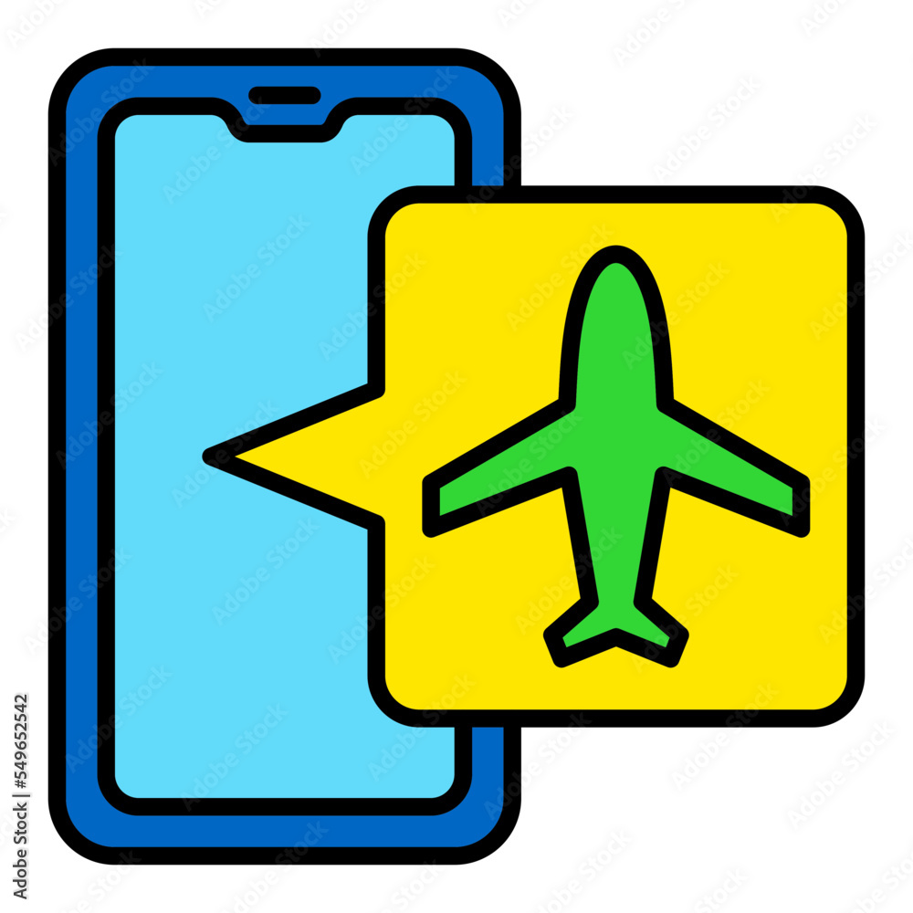 Airplane Mode Filled Line Icon Airplane Mode Filled Line Icon