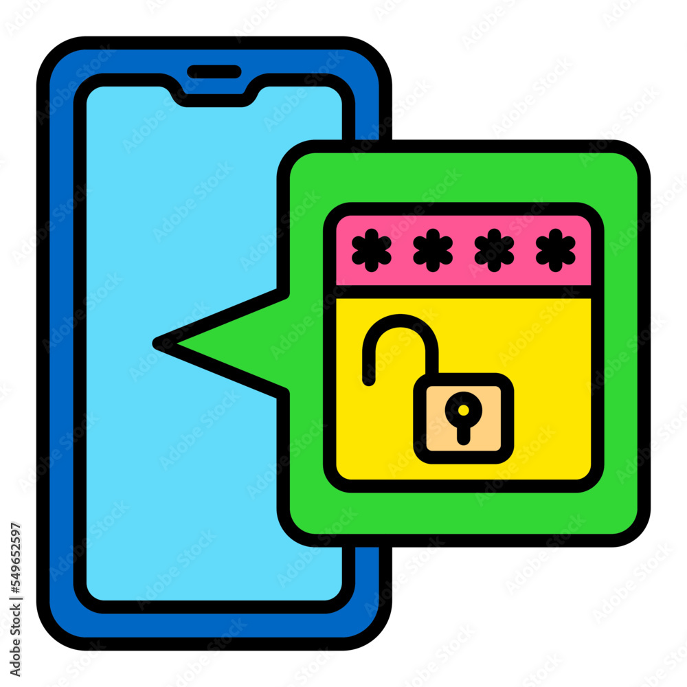Unlock Filled Line Icon Unlock Filled Line Icon