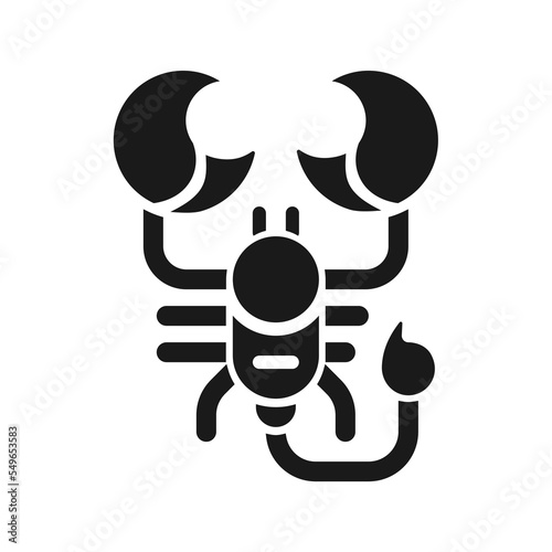 Scorpion black glyph icon Fototapet