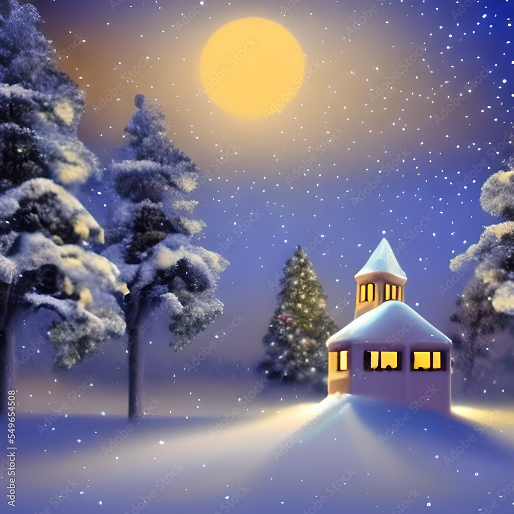 Fototapeta premium Silent Night and Holy Night