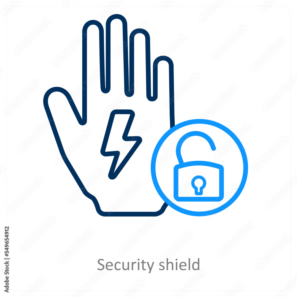 security shield and protection icon concept security shield and protection icon concept