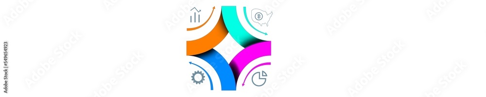 Cycle diagram divided into 4 segments. Concept of four options of business project infographic,illustration for data analysis visualization. Cycle diagram divided into 4 segments. Concept of four options of business project infographic,illustration for data analysis visualization.