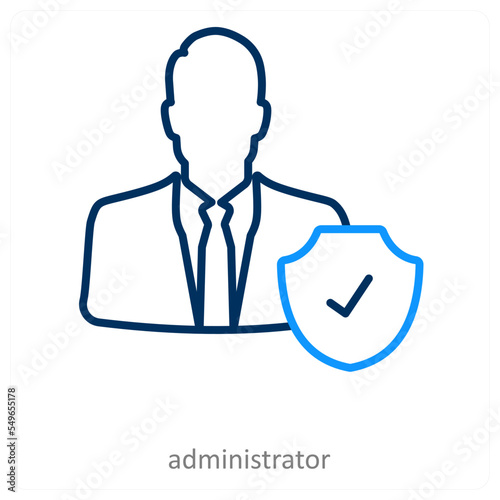administrator and employee icon concept