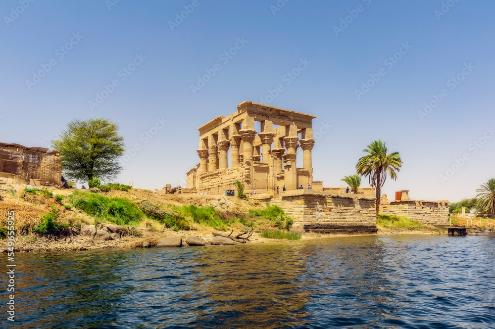 Egypt, Aswan Governorate, Aswan, Trajans Kiosk in Temple of Philae Egypt, Aswan Governorate, Aswan, Trajans Kiosk in Temple of Philae