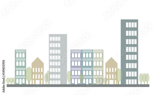 buildings vector,City and hometown view isolated on white background