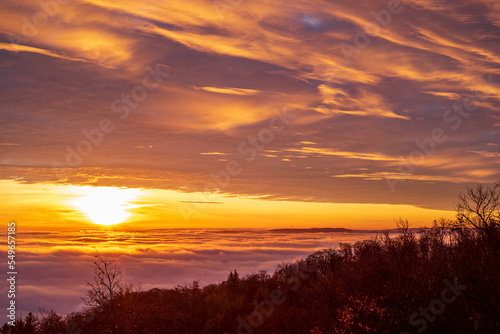 romantischer sonnenaufgang über nebel © Dirk