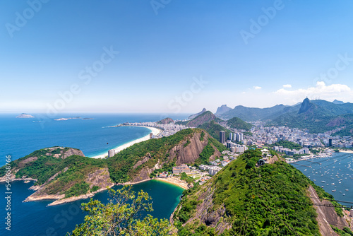 sea coast of Rio de Janeiro, city panorama