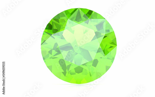 Beautiful gems on a white background , 3D rendering