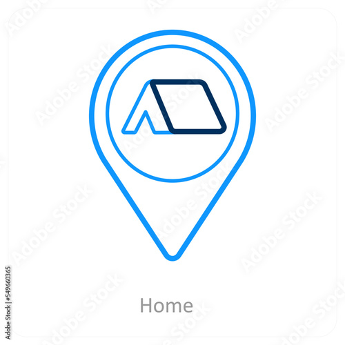 Free Download Home and location icon concept - GFXLoad