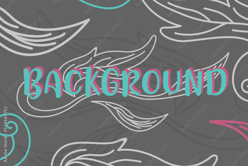Fototapeta premium Illustration vector graphic of leaves hand drawing background