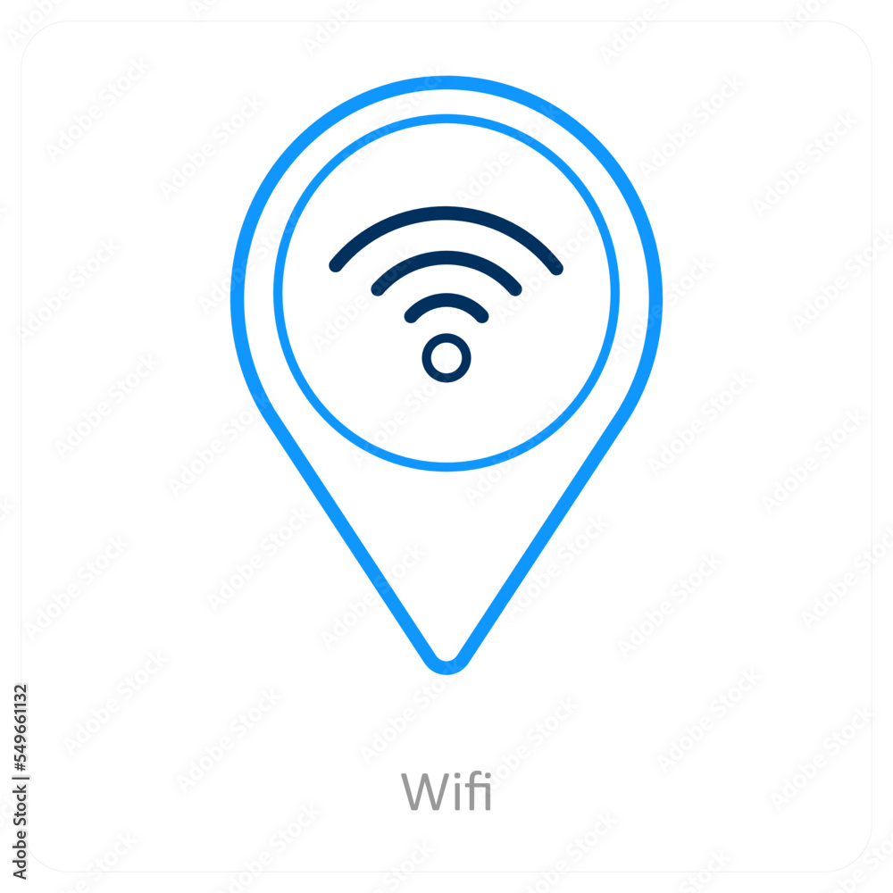 wifi and location icon concept wifi and location icon concept