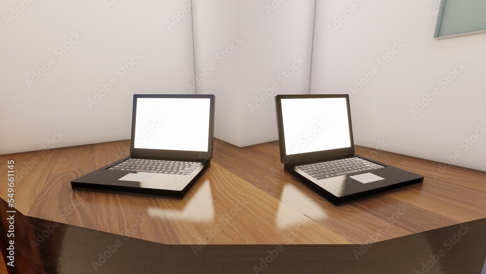 laptop on desk