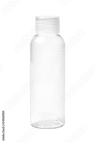 Closed Empty Transparent Plastic Bottle