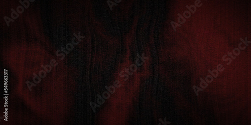Dark wood background texture . Elegant dark wood emerald red background with black shadow border grunge texture design and wallpaper.	
