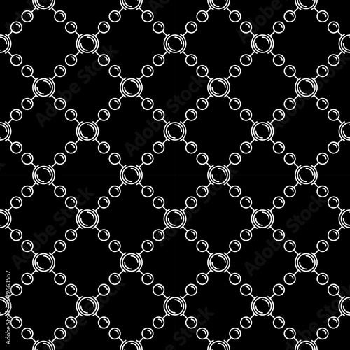 Dark Seamless Pattern with Chemical Formulas. Vector background