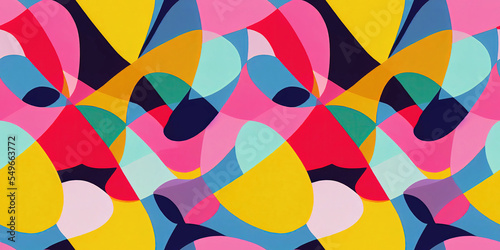 Colorful minimal doodles as seamless abstract wallpaper