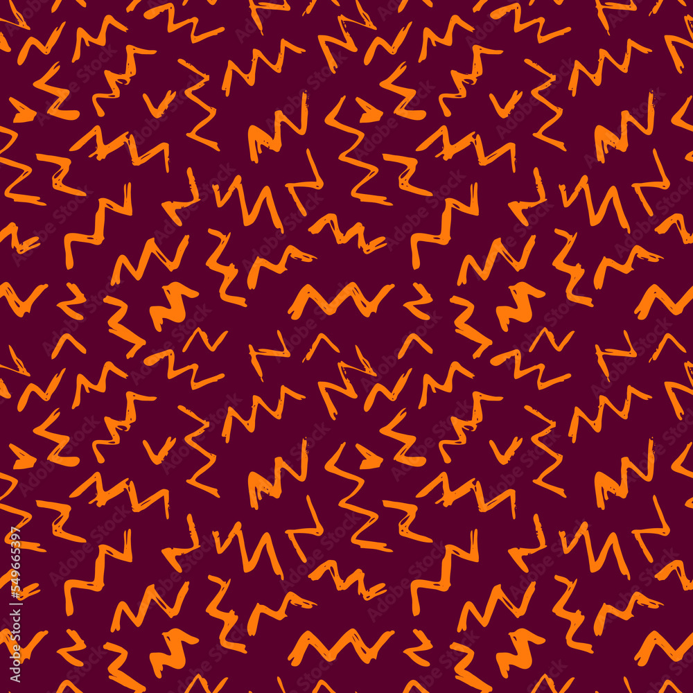 Vector Seamless Hand Drawn Scribble Pattern. Minimal Artistic Sketch Endless Print.