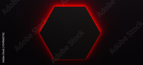 Fototapeta Naklejka Na Ścianę i Meble -  Ultra hd red neon light Black background abstract 3d texture black pattern background wallpaper,  3d rendering.