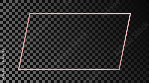 Wallpaper Mural Rose gold glowing rectangular shape frame Torontodigital.ca