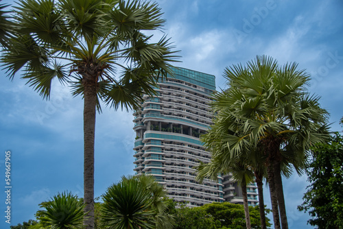 A modern skyscraper in Singapore photo
