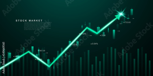 business vector illustration design Stock market charts or Forex trading charts for business and finance ideas.