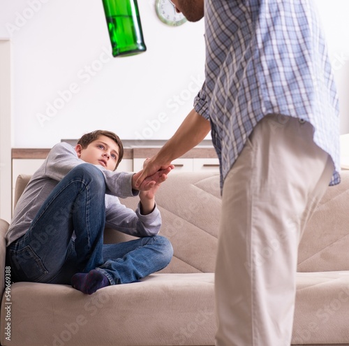 Photos Father beating and punishing his sone