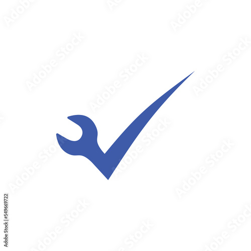 service check wrench logo vector icon illustration