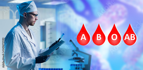 Test tube with blood in doc...