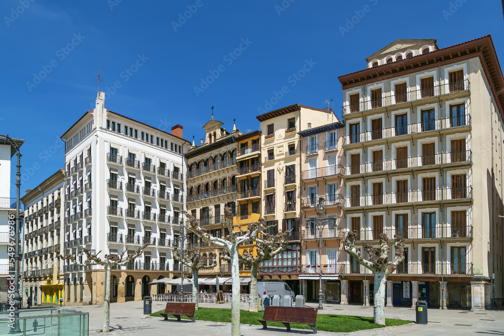 Naklejka premium Castle Square, Pamplona, Spain