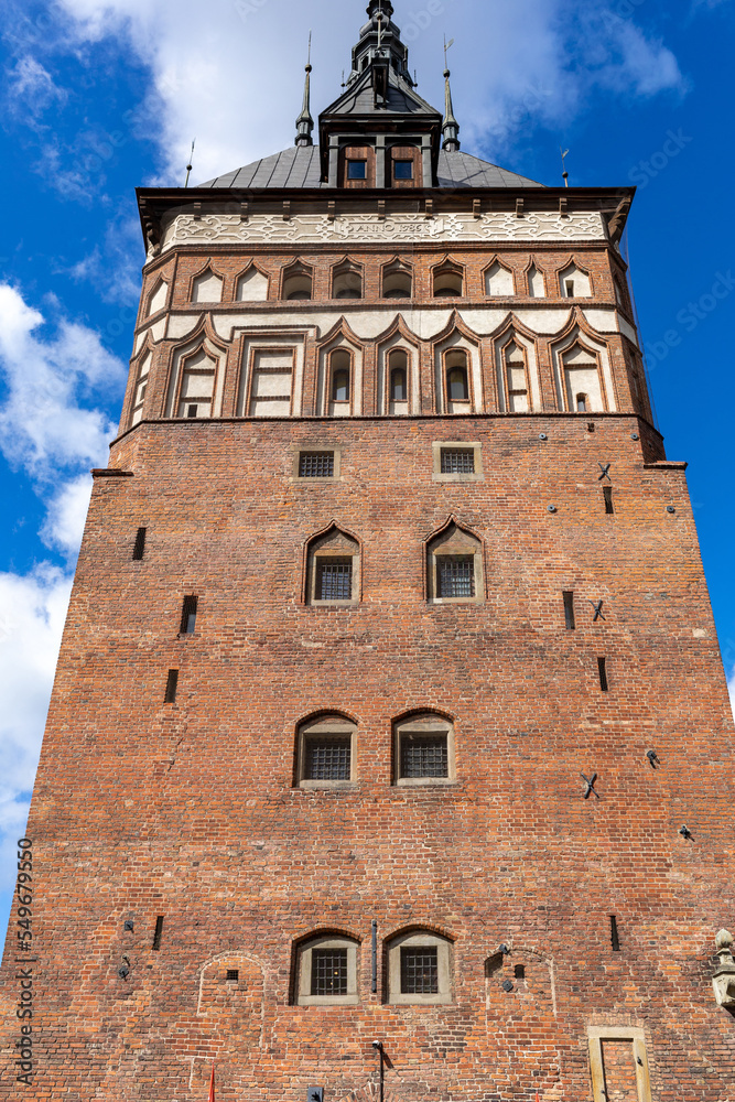 The Old Town Prison Tower in Gdansk Poland. Contains an amber museum