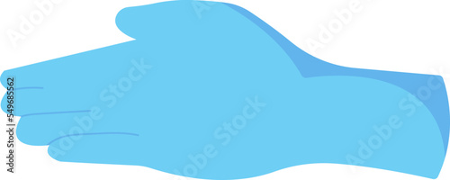 Doctor hand on protective glove flat icon Healthcare procedures