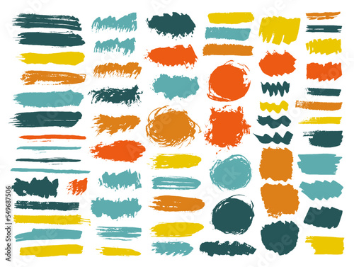 Paint sketch daub mega batch. Isolated inkblot streak bright elements. Splodge spot textured banner backdrop pack. Brushstroke ink spots design.