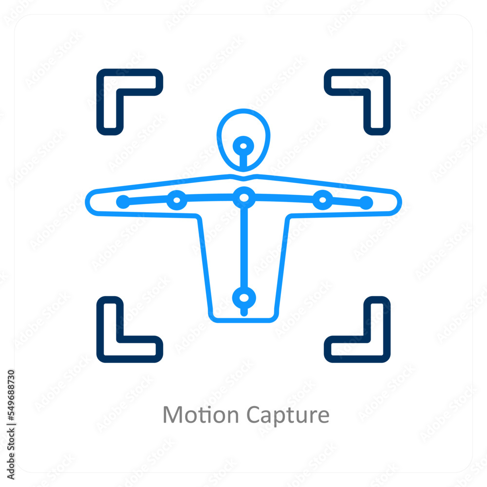 Motion Capture and movement icon concept Motion Capture and movement icon concept