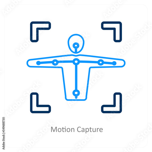 Motion Capture and movement icon concept