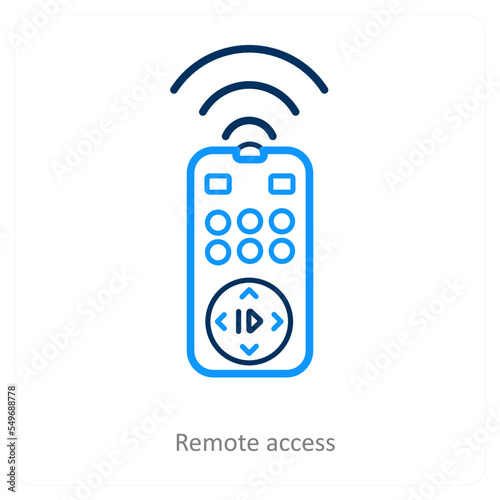 Remote access and signals icon concept