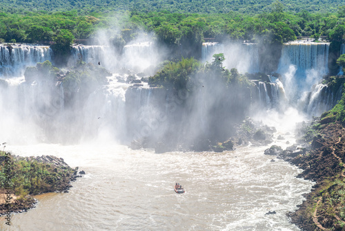 amazing view of iguazu waterfalls from brazilian side