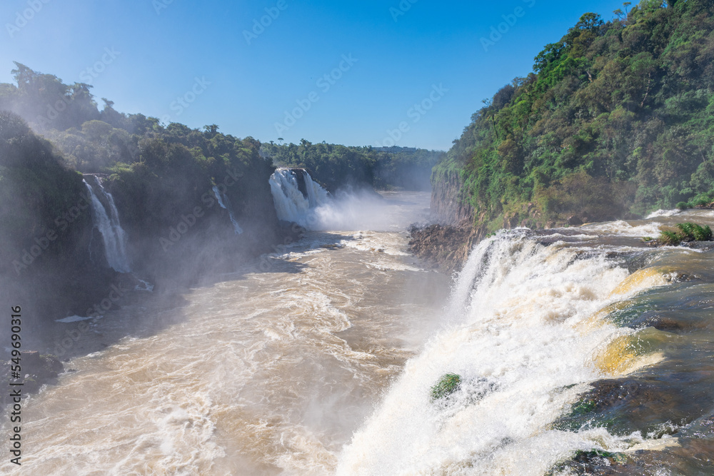 Fototapeta premium amazing view of iguazu waterfalls from brazilian side