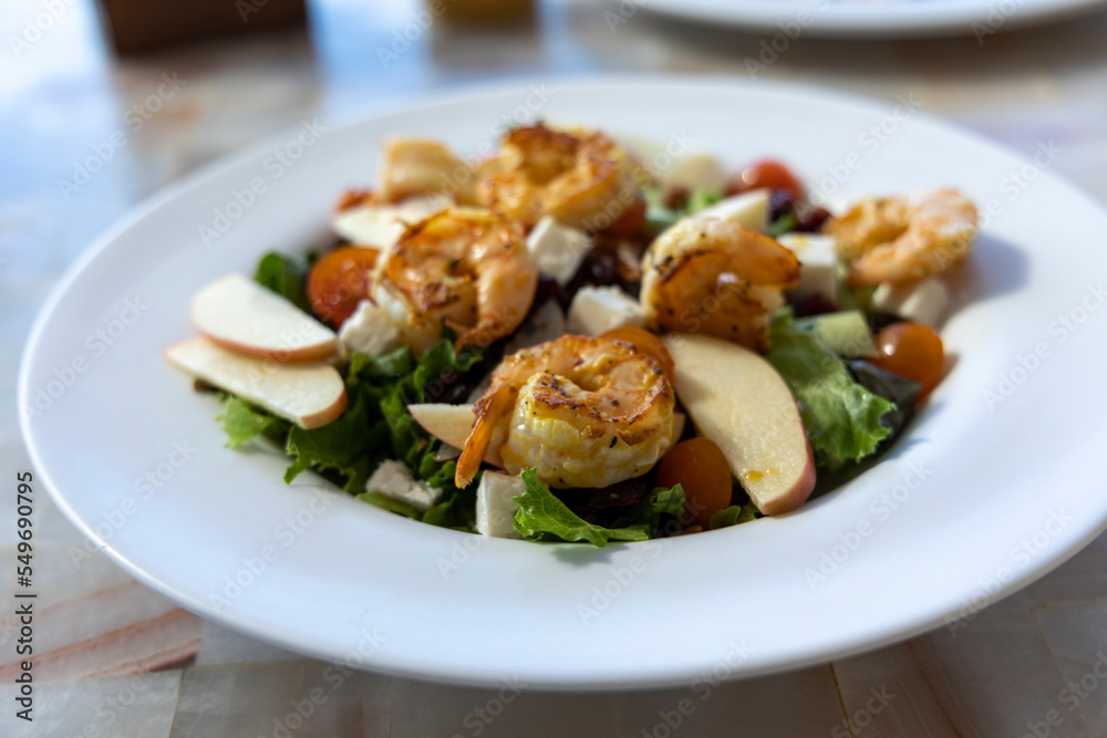 Shrimp Salad with Apples and Walnuts