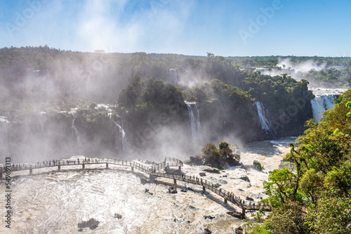 amazing view of iguazu waterfalls from brazilian side