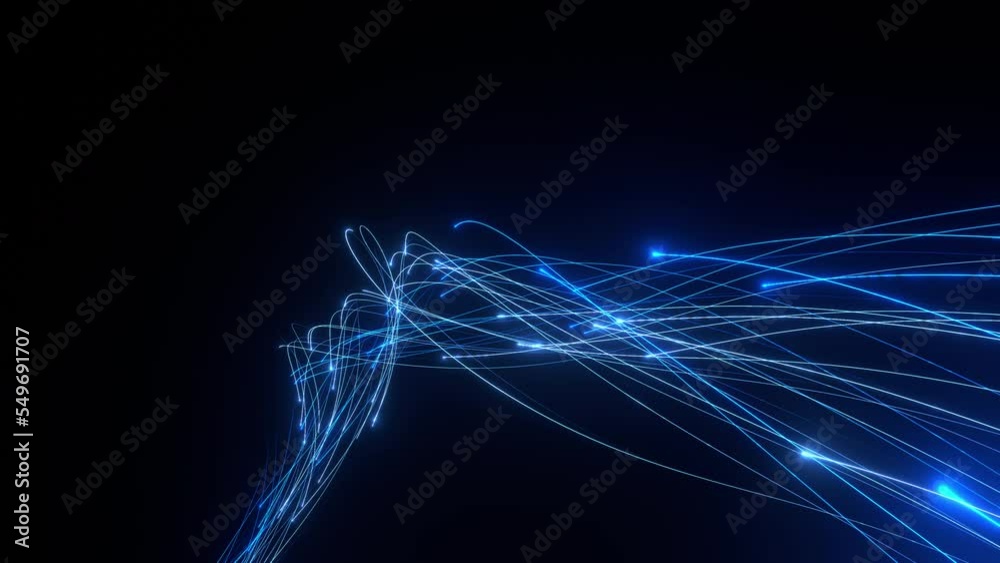 Glowing Data Lines spiral curve background