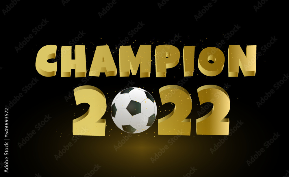 golden champion football 2022  background. Business Presentation Vector Template Used For Decoration, Advertising Design, Website Or Publication, Banner And Poster, Cover And Brochure, Flyer