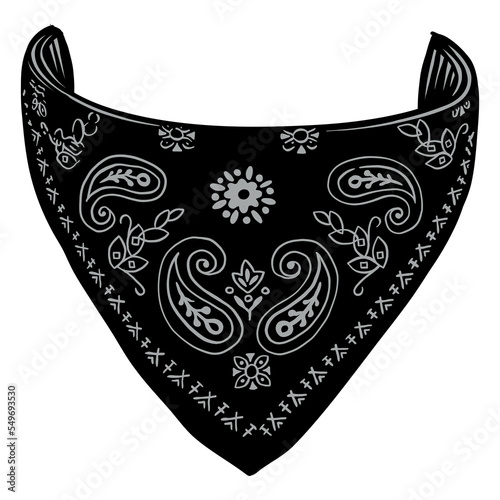 Canvas-taulu Triangle bandana mask vector illustration