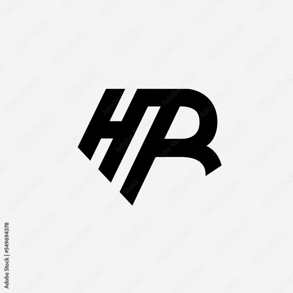 Initial letter HR monogram logo template design