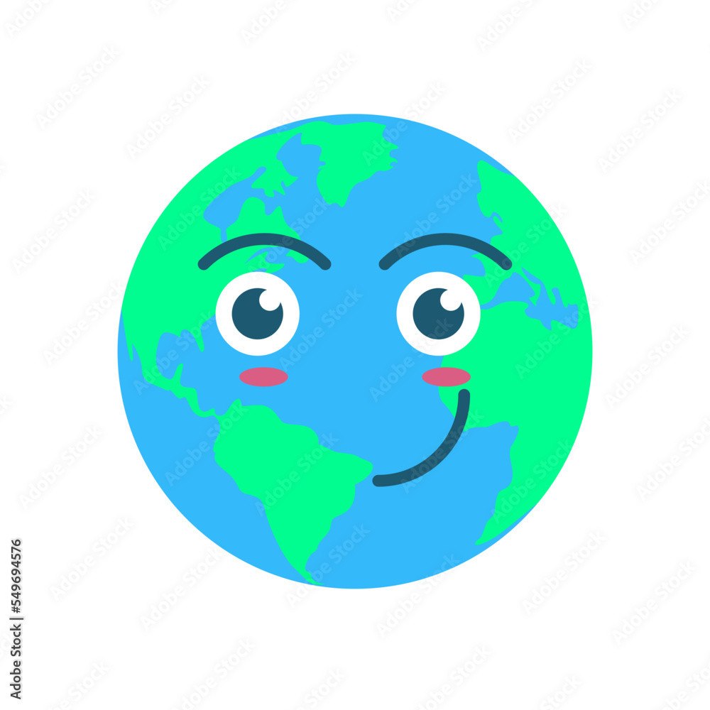 Earth Illustration With Face (10) Earth Illustration With Face (10)
