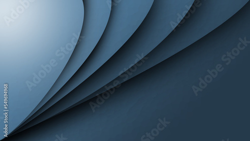 Abstract blue tech background with tear-like black triangular cuts on paper