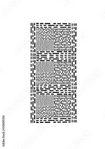 Des rectangle dans des rectangle en formant des rectangles-carré de couleur noire uniforme mais détaillé.